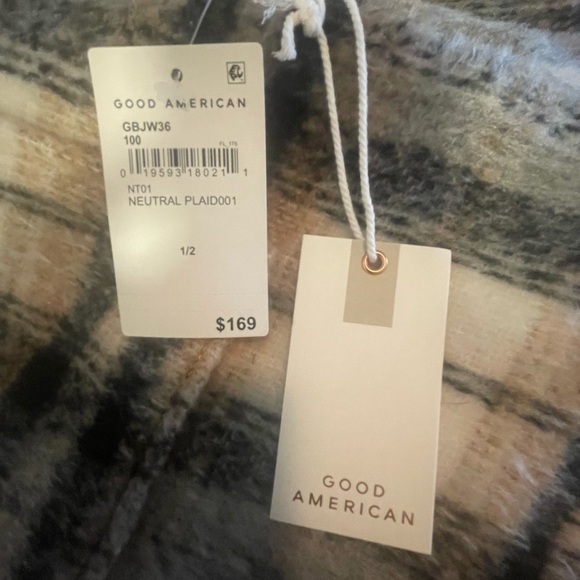 Brand New Good American heavy flannel/jacket. Size 1/2 that is a S/M - Picture 8 of 9